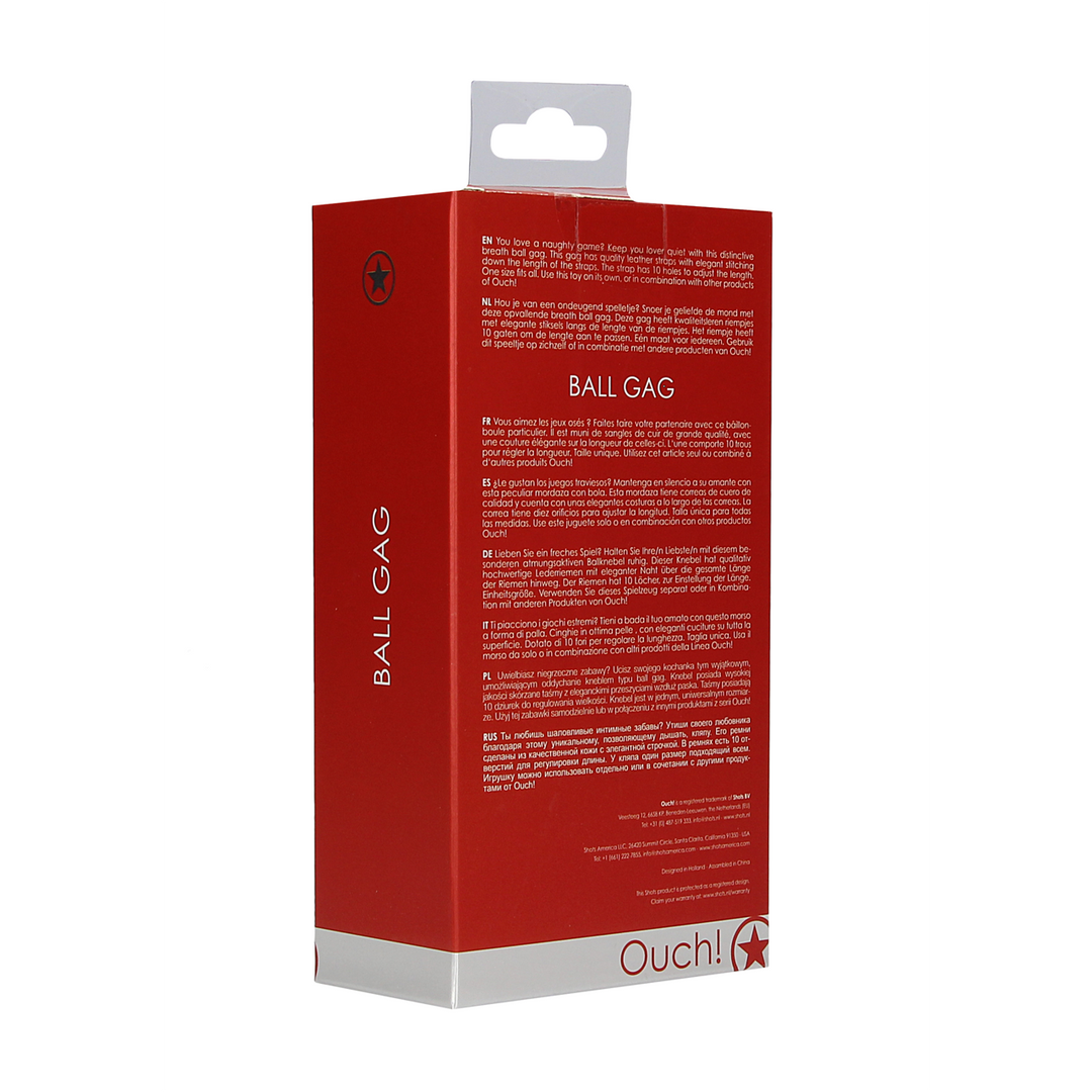 Ballknebel Rot 65 x Ø 4,5 cm