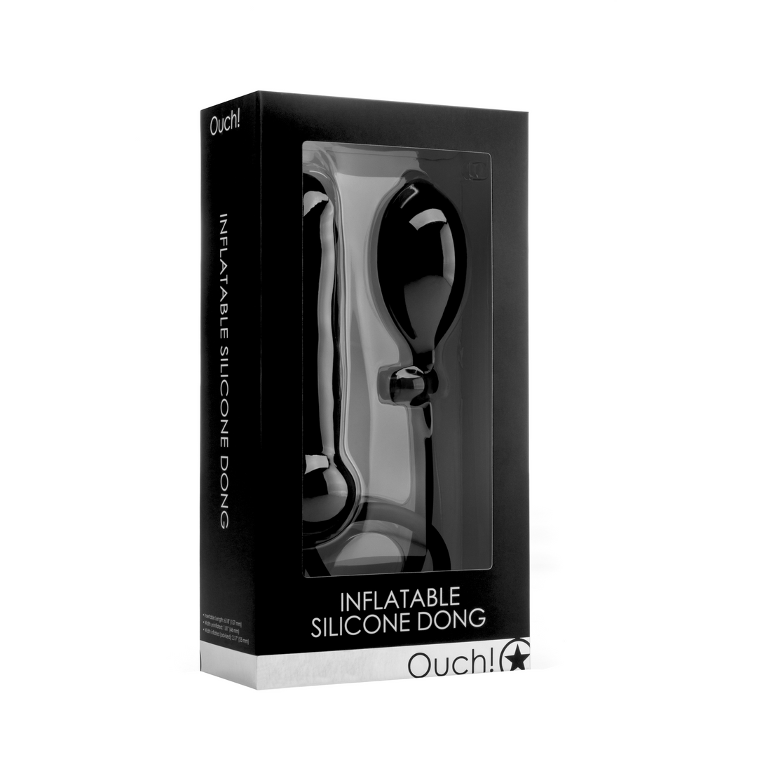 Dildo aufblasbar Silikon Schwarz 15,7 x Ø 5,5 cm
