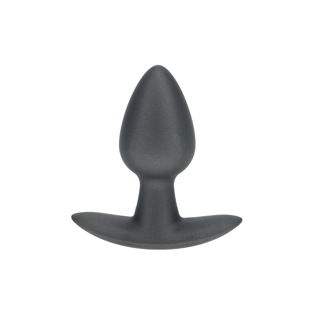 Analplug Silikon glatt Gun Metal