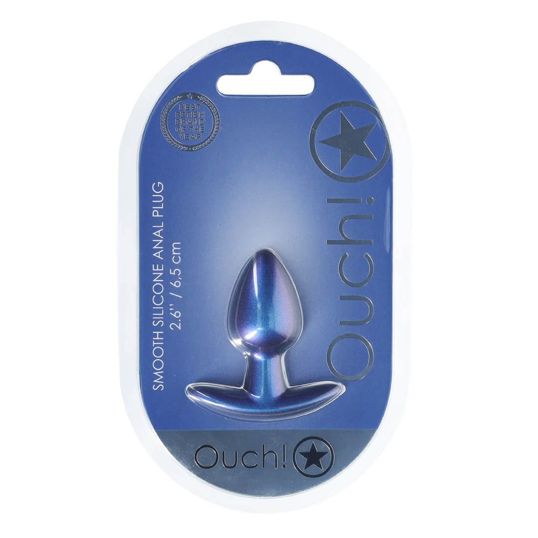 Analplug Silikon glatt Gun Metal