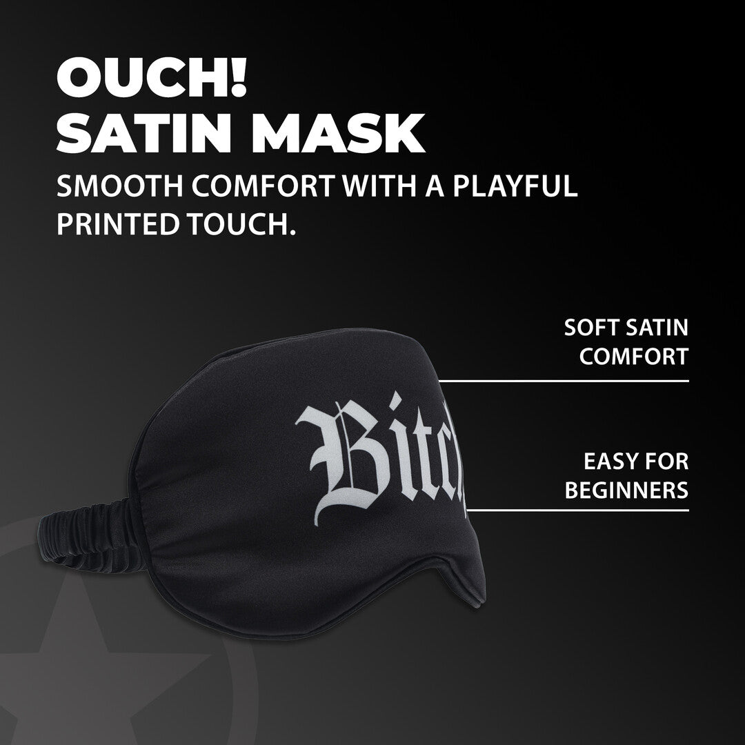 Satinmaske Bitch Schwarz 20,5 cm