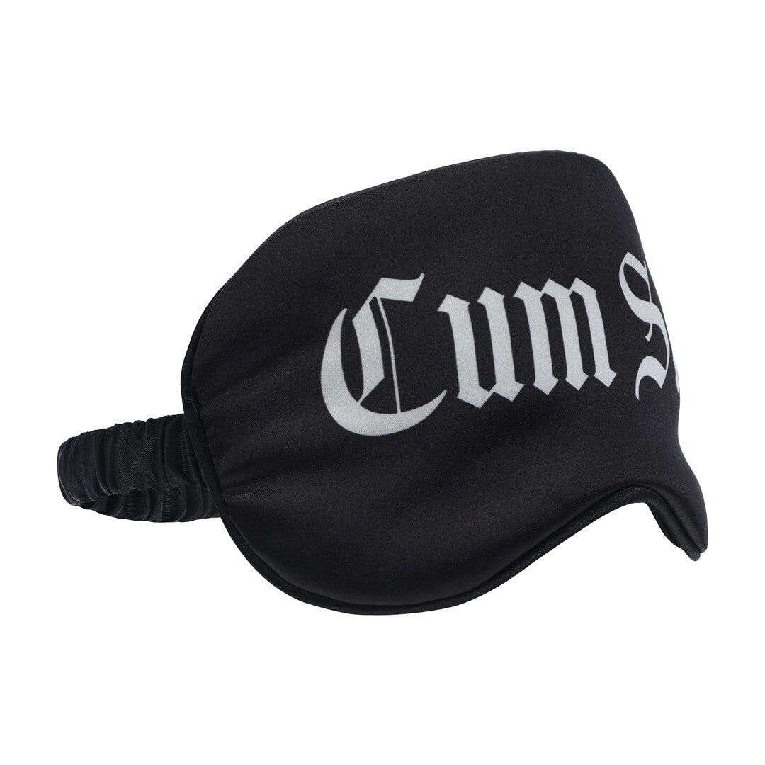 Satinmaske Cum Slut Schwarz 20,5 cm