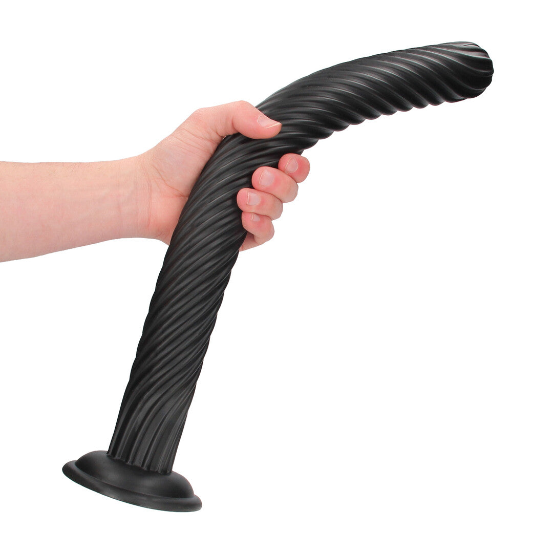Analplug Titan Twist Schwarz 48 x Ø 5 cm