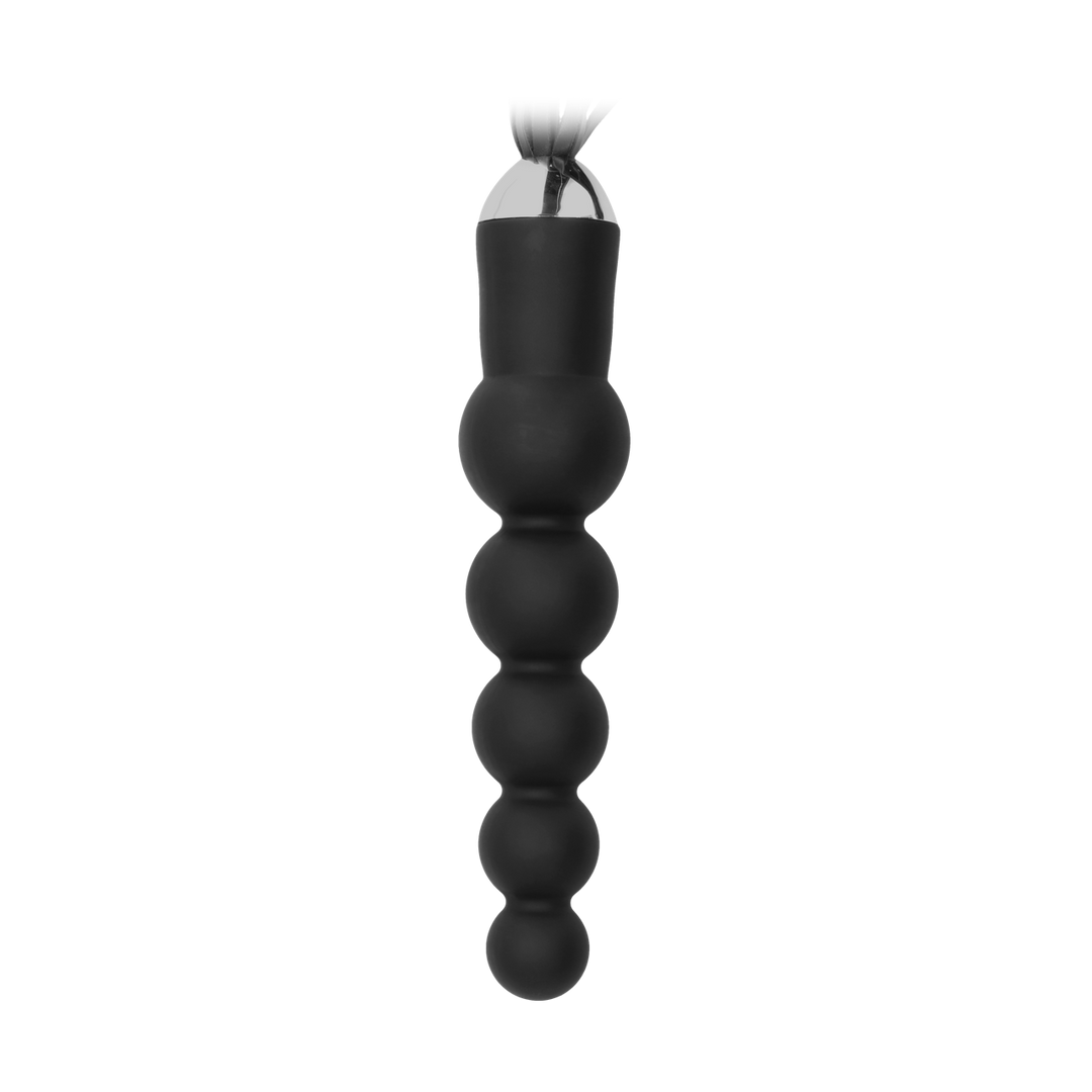 Peitsche mit Silikon-Dildo gebogen Schwarz 49 x Ø 4,7 cm