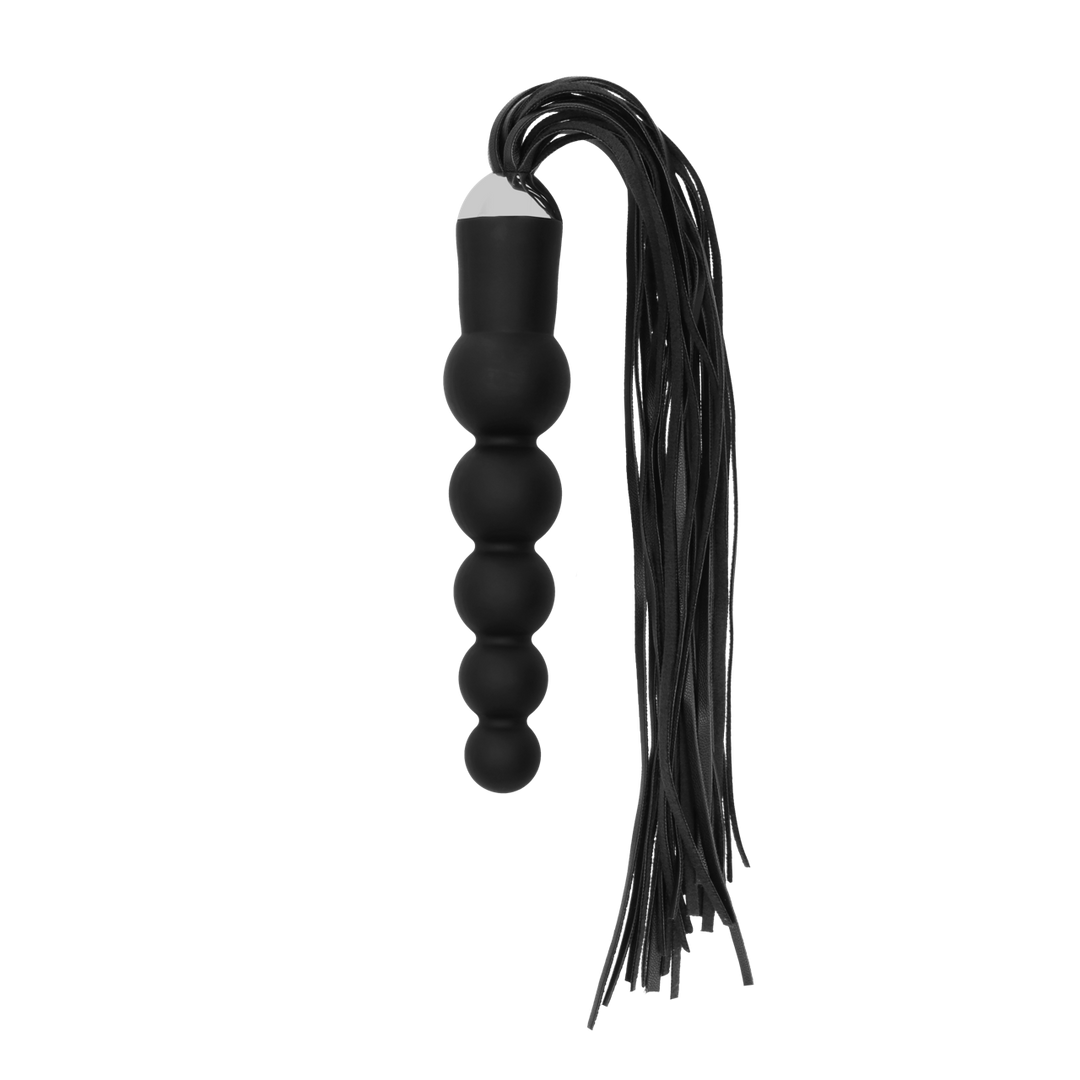 Peitsche mit Silikon-Dildo gebogen Schwarz 49 x Ø 4,7 cm