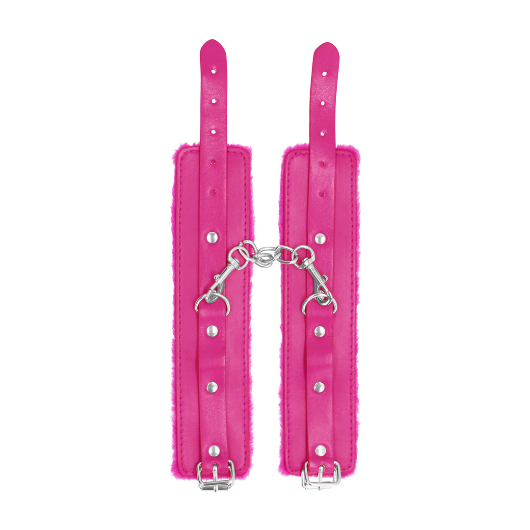 Handschellen Plüschleder Pink