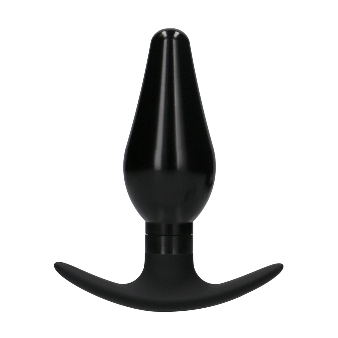 Analplug-Set austauschbar rund groß Schwarz 8,5 x Ø 3,5 cm