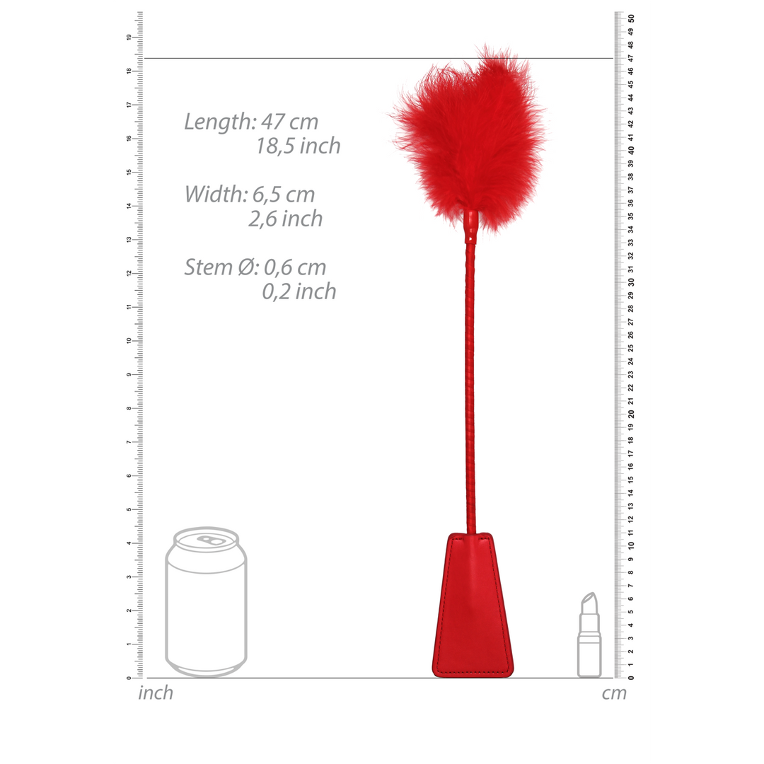 Gerte mit Federn Rot