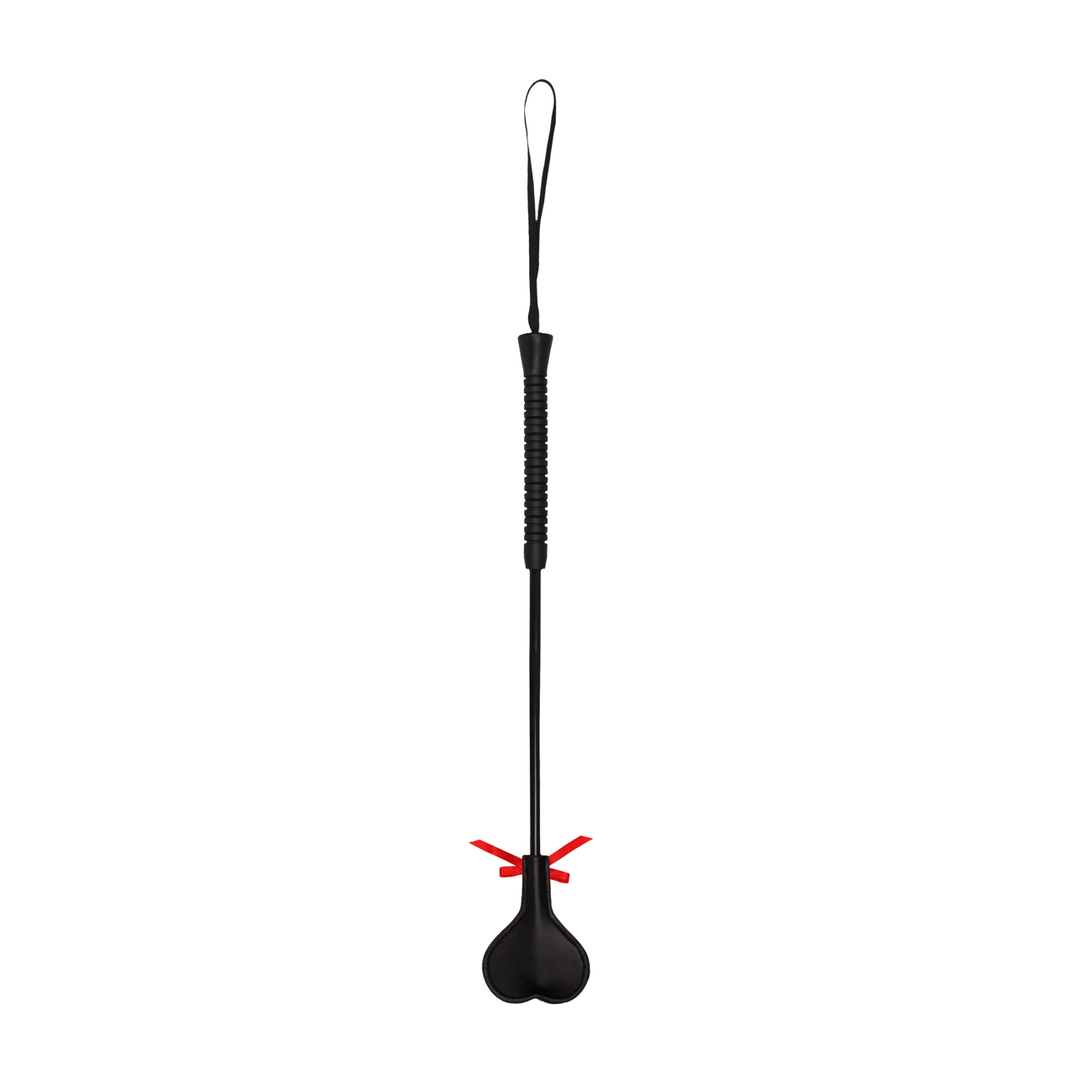 Gerte herzförmig mit roter Spitze Schwarz