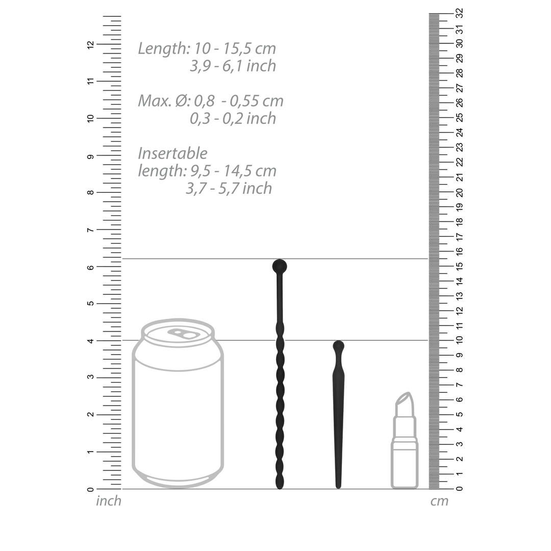 Analplug-Set Silikon für Anfänger Schwarz