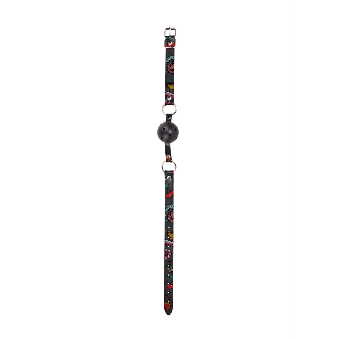 Ballknebel atmungsaktiv Schwarz 63 x Ø 4,3 cm
