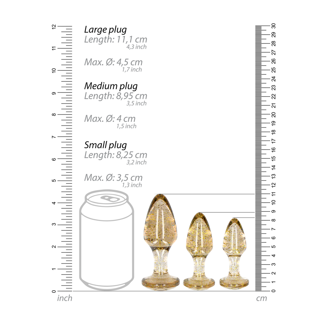 Analplug-Set Acryl Gold