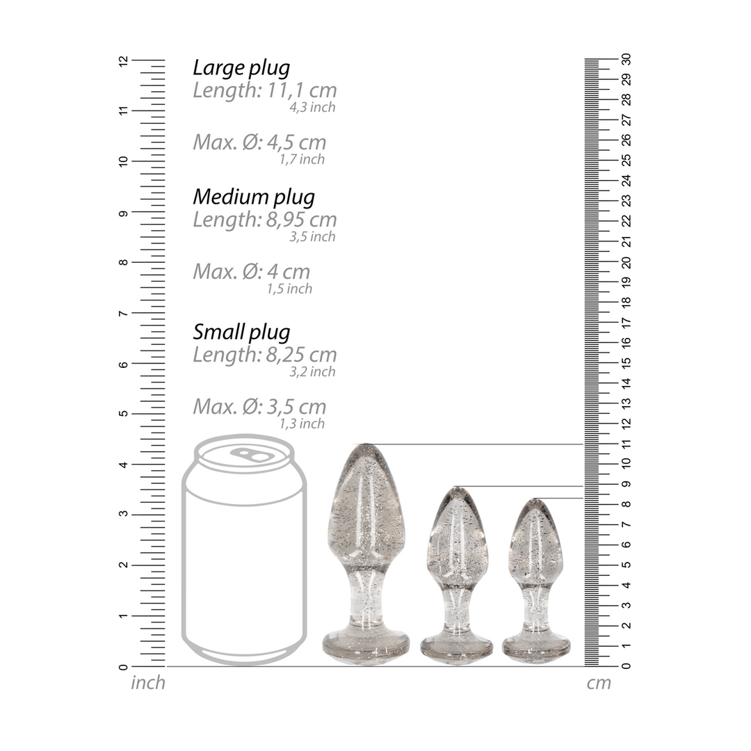 Analplug-Set Acryl Gold