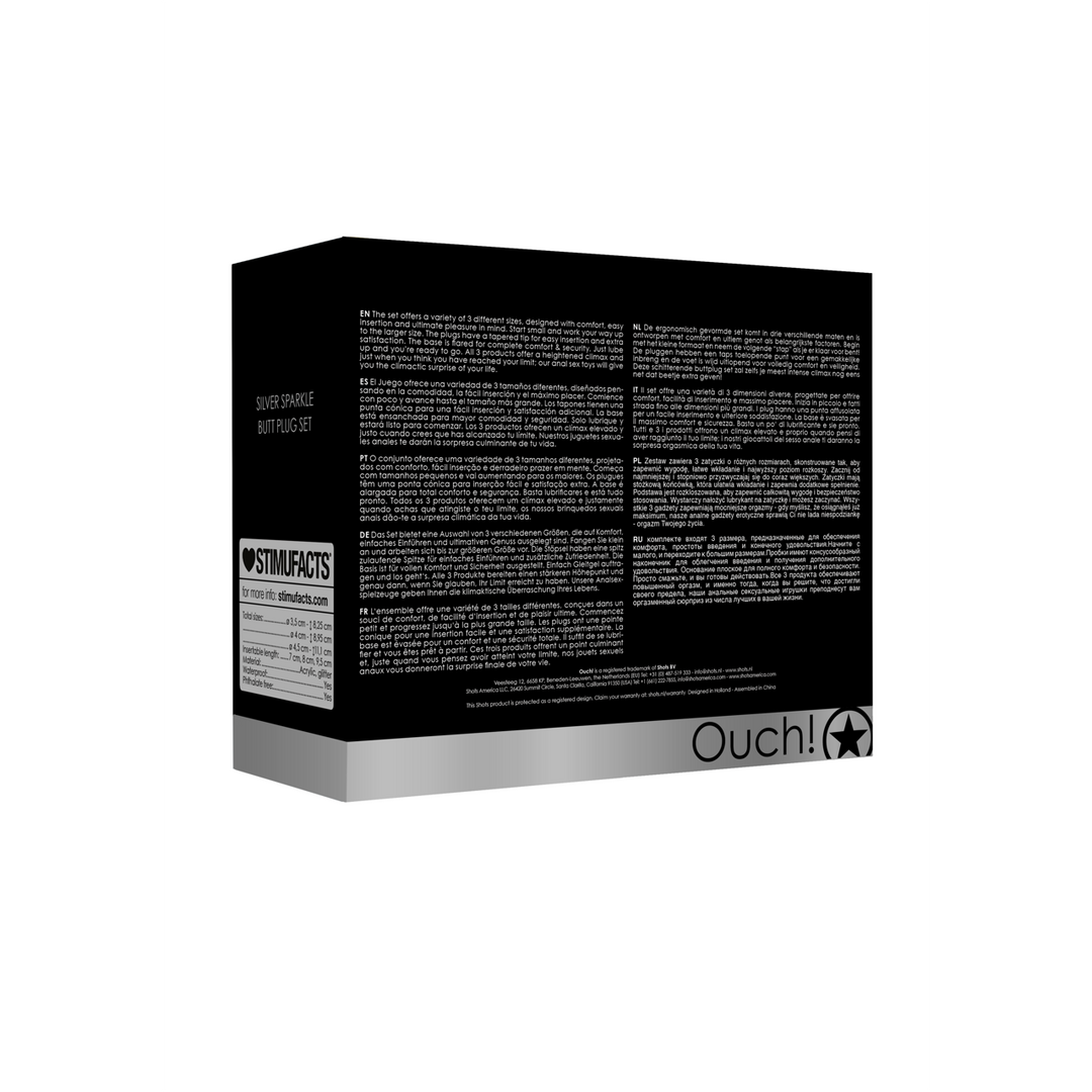 Analplug-Set Acryl Gold