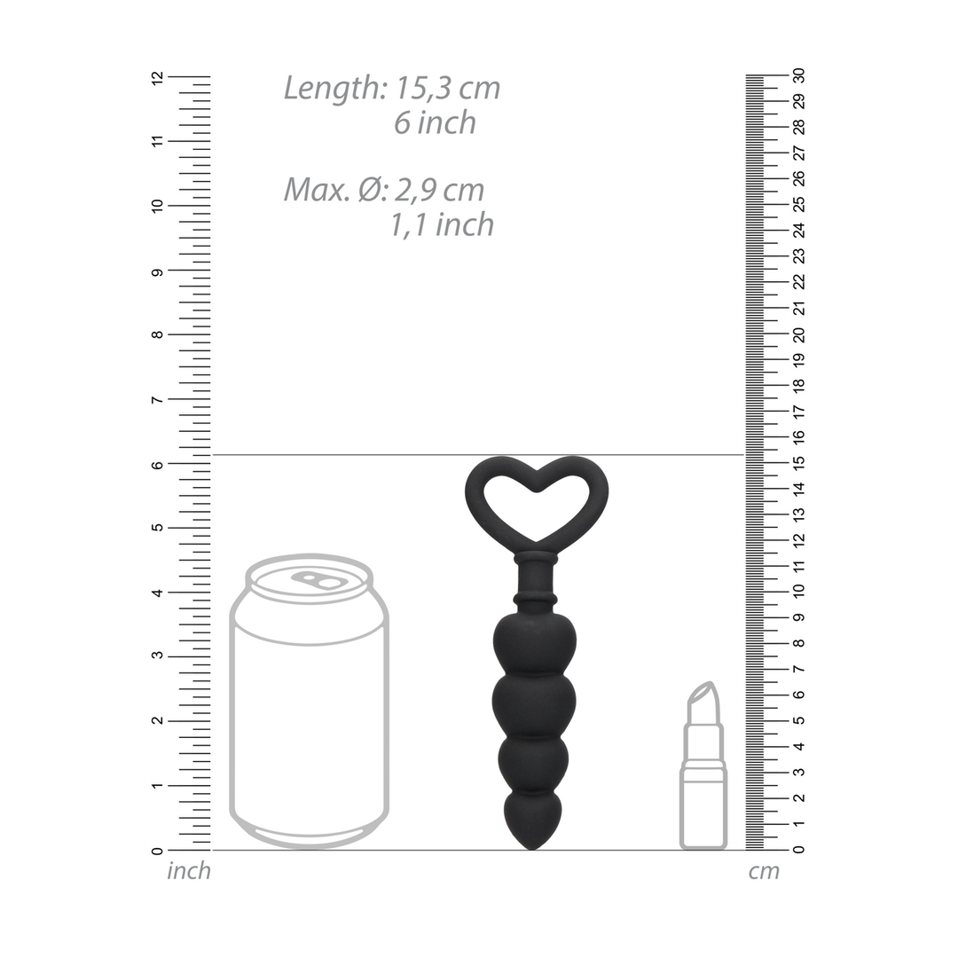 Analkette Love Schwarz 9 x Ø 2,9 cm