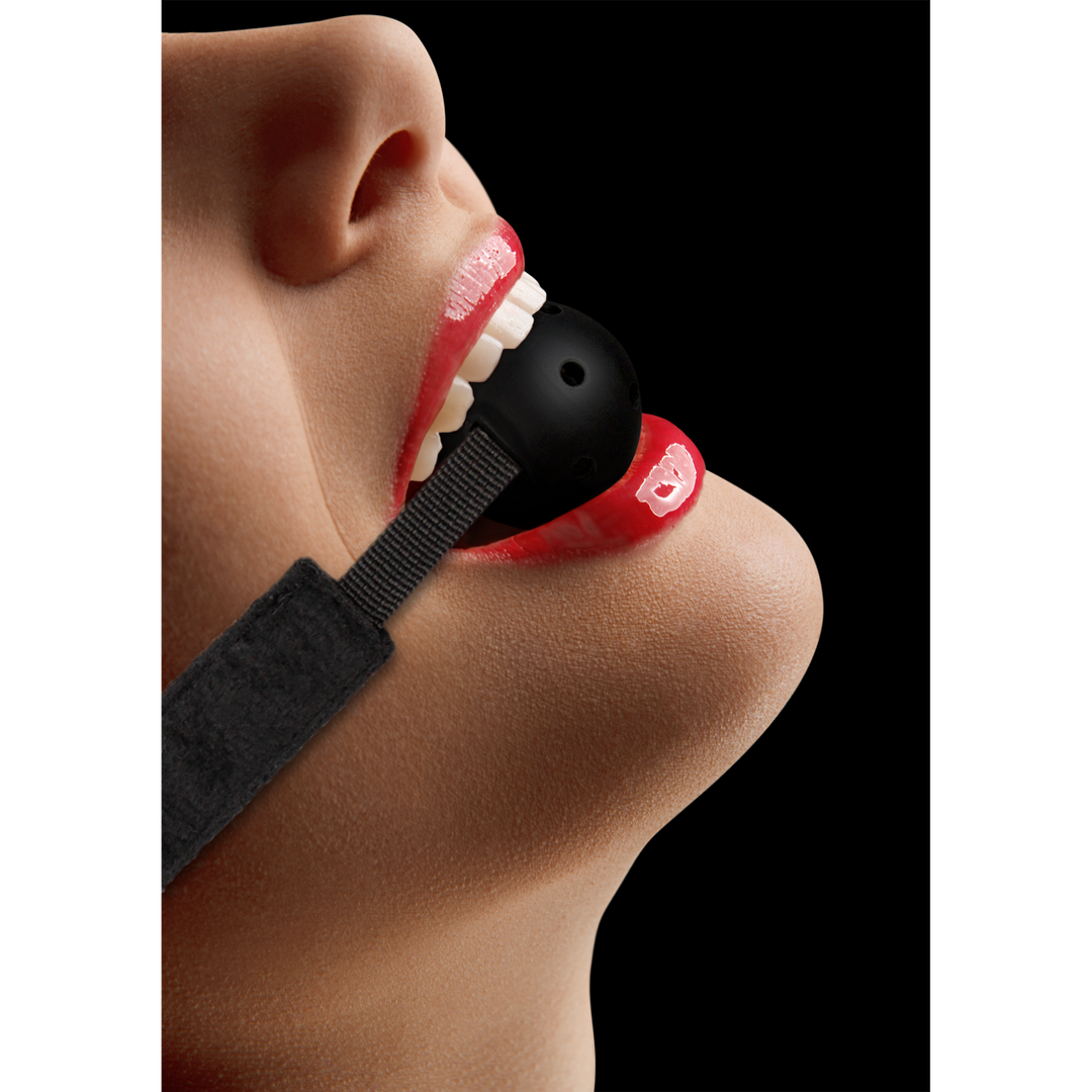 Knebel atmungsaktiv verstellbar Schwarz 61,5 cm