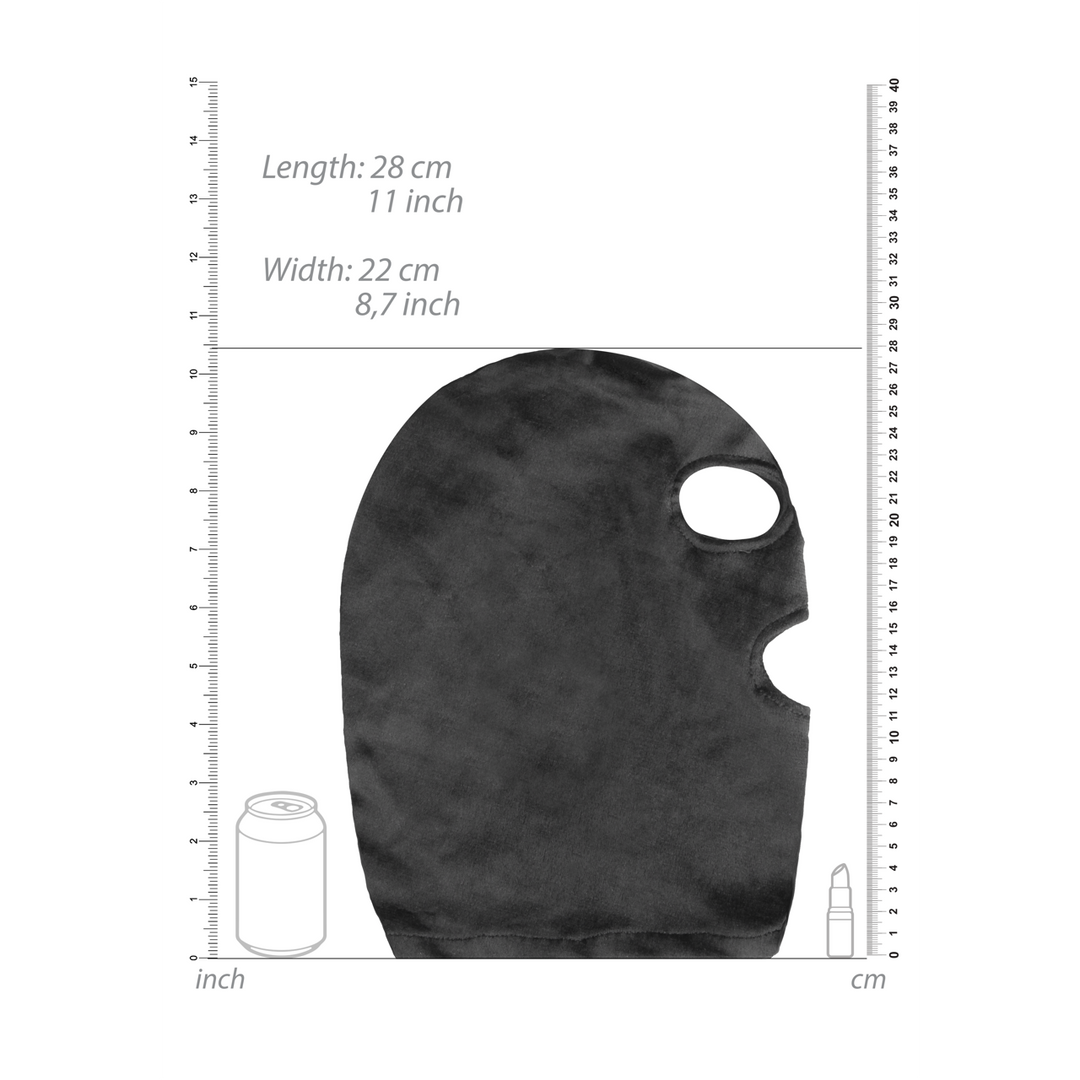 Maske mit Augen- und Mundöffnung Schwarz 20 cm