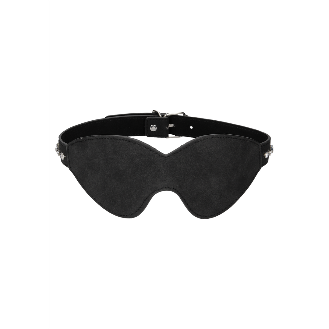 Augenmaske diamantbesetzt Schwarz 68 cm