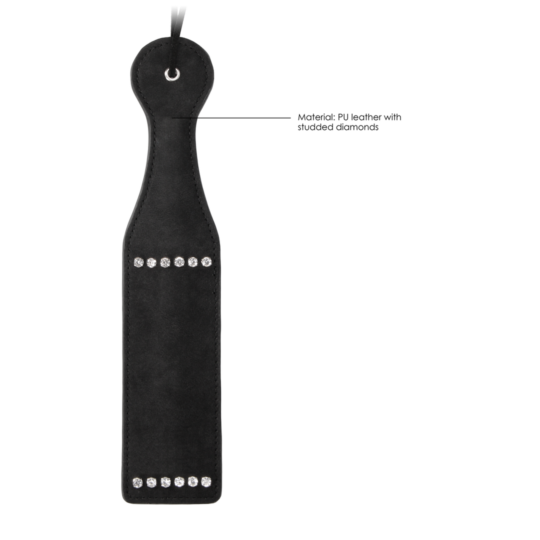 Paddle diamantbesetzt Schwarz 6 cm