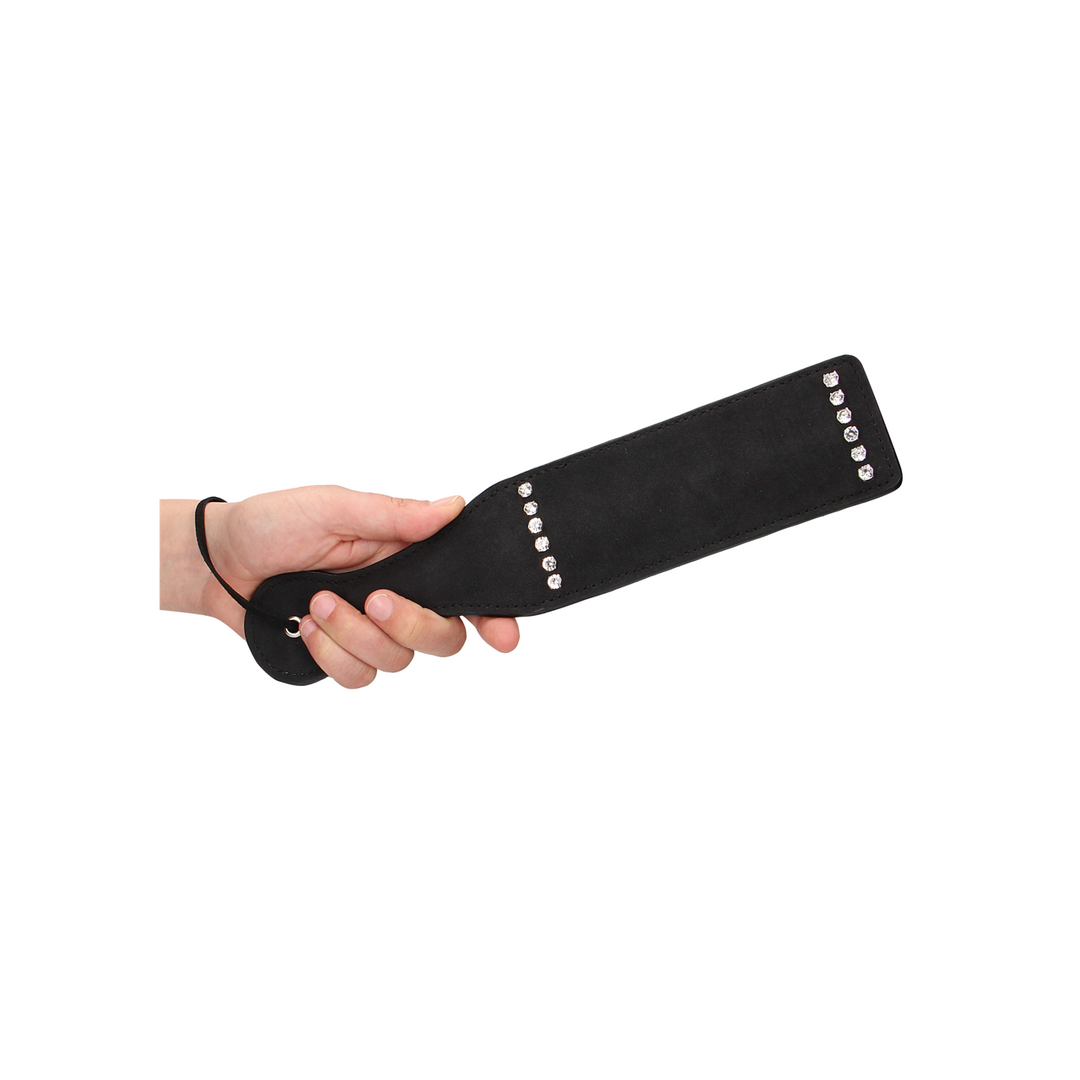 Paddle diamantbesetzt Schwarz 6 cm