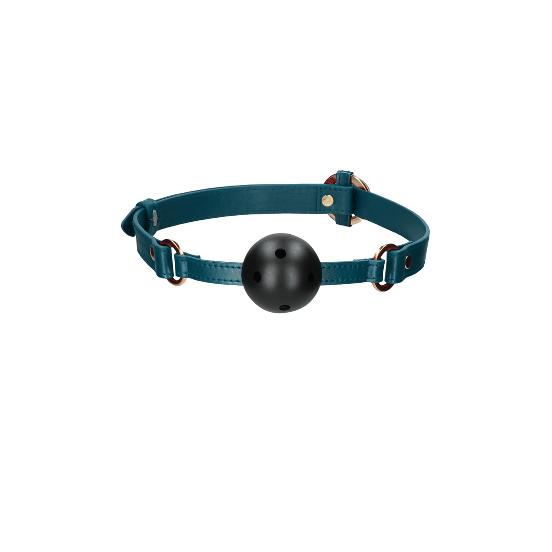 Ballknebel Ouch atmungsaktiv Rot oder Grün 77 cm – Ansicht 10