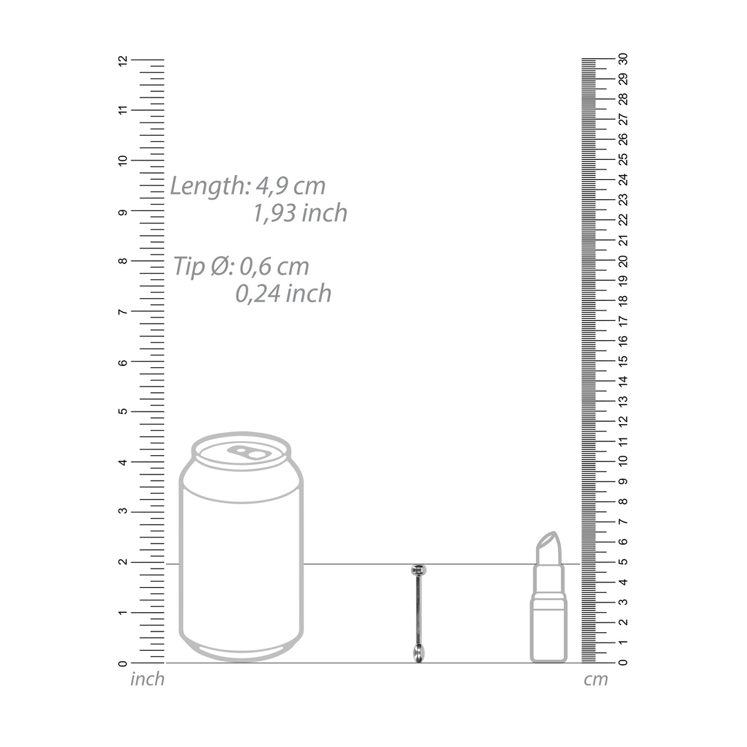 Penisplug Metall Silber 4,9 x Ø 0,6 cm