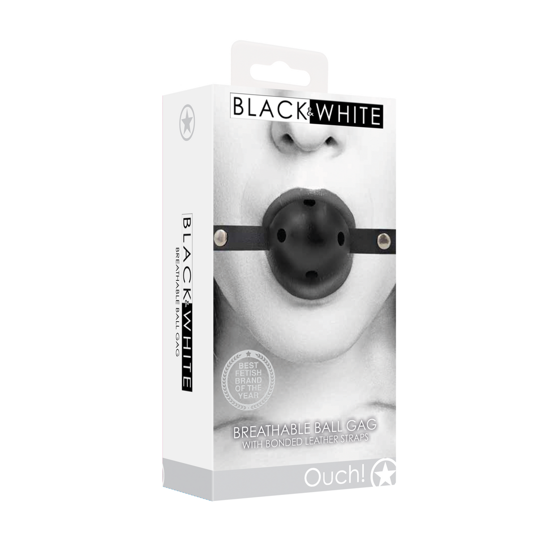 Ballknebel atmungsaktiv Schwarz 65 x Ø 4,5 cm