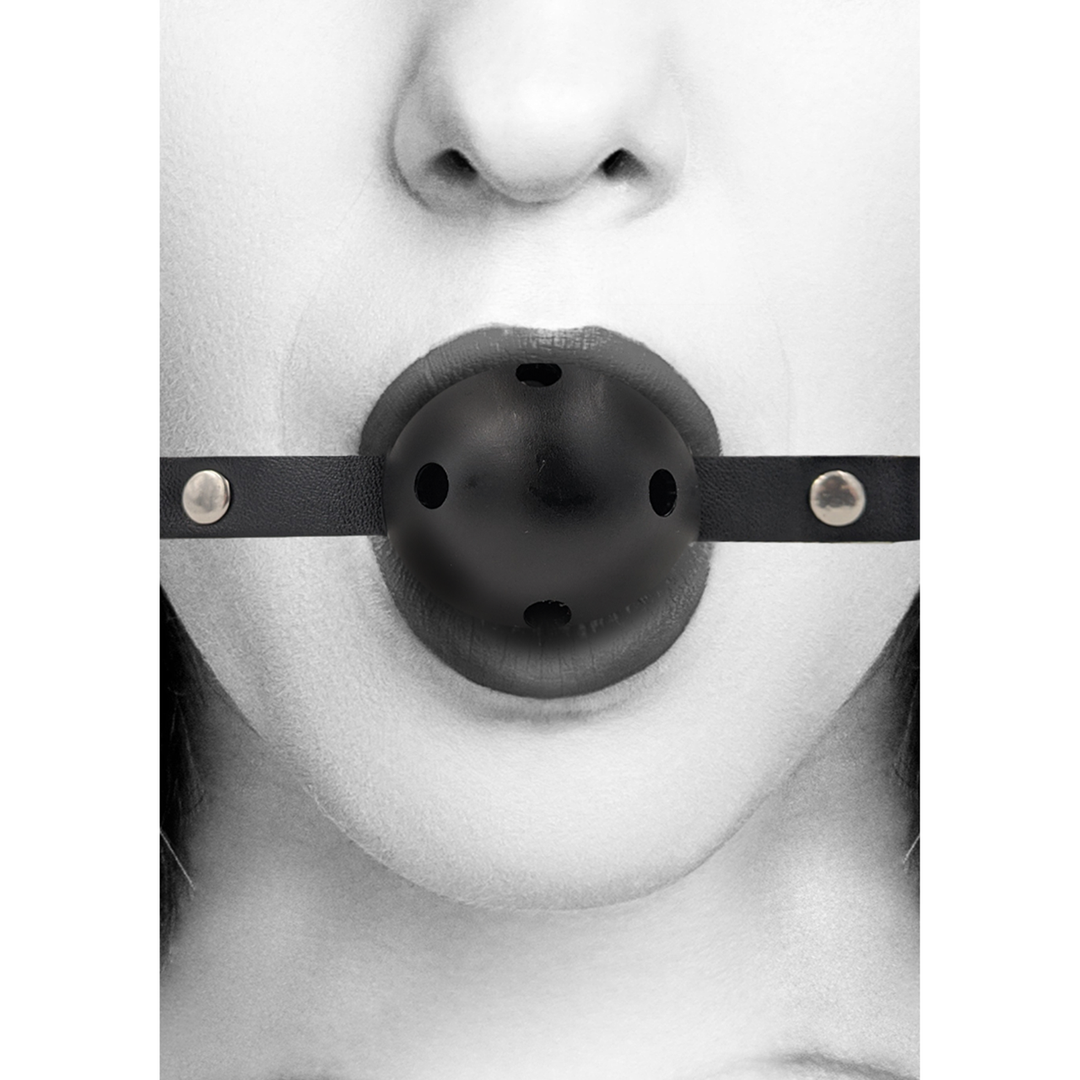 Ballknebel atmungsaktiv Schwarz 65 x Ø 4,5 cm