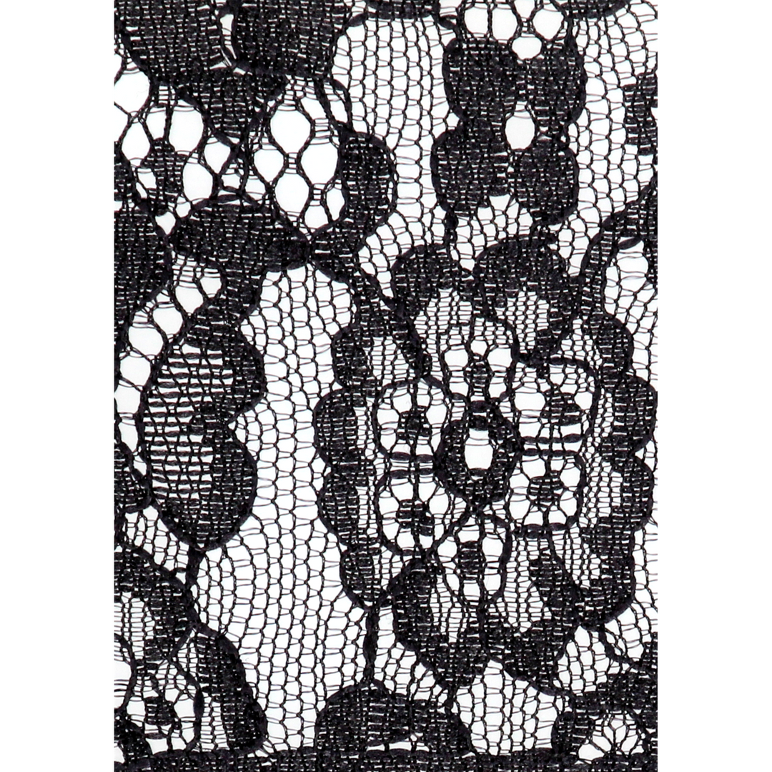 Spitzenmaske Schwarz 95 cm