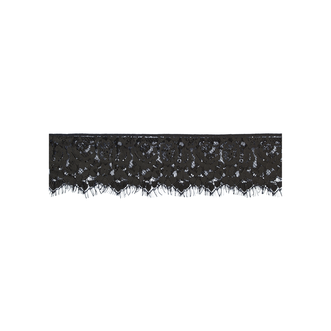 Augenmaske Ouch Black and White als Spitzenband Schwarz 95 cm – Ansicht 5