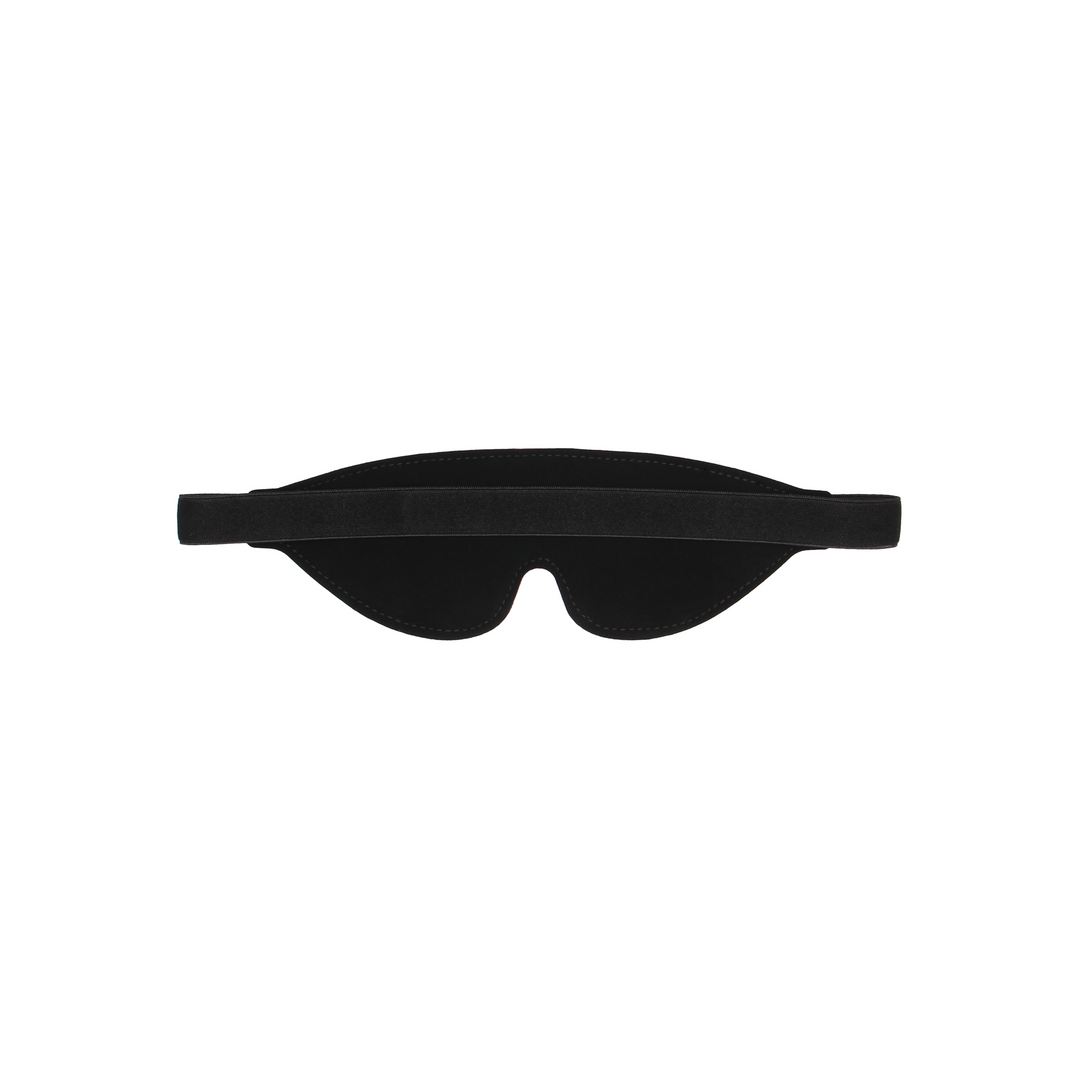 Augenmaske Kunstleder Schwarz 22,7 cm