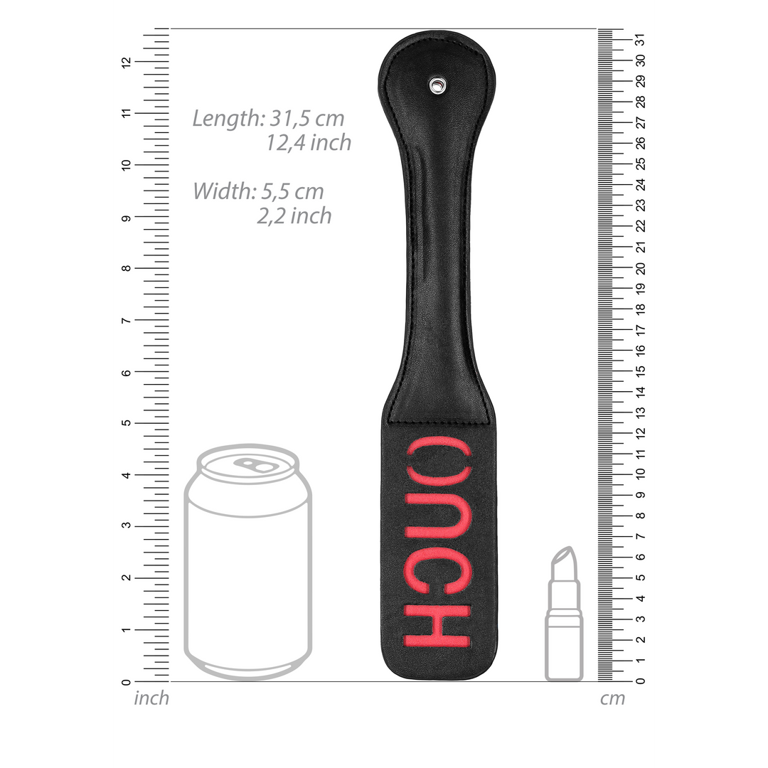 Paddle Kunstleder Schwarz 32 cm