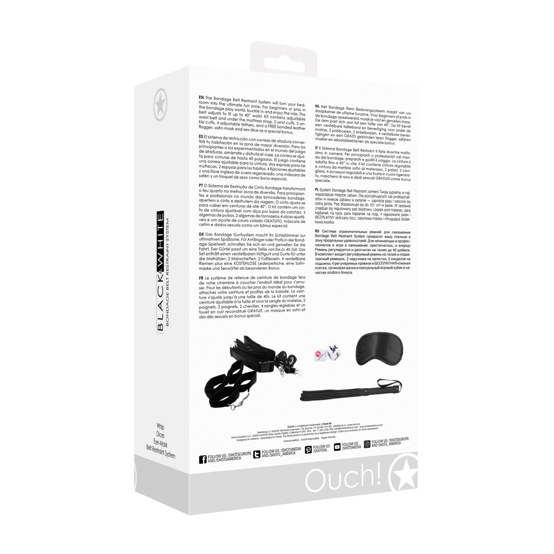 Bondage-Gürtel-System Schwarz