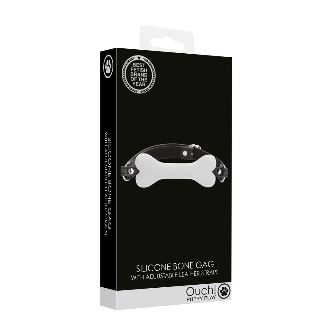 Knochenknebel Silikon Schwarz 62,5 cm