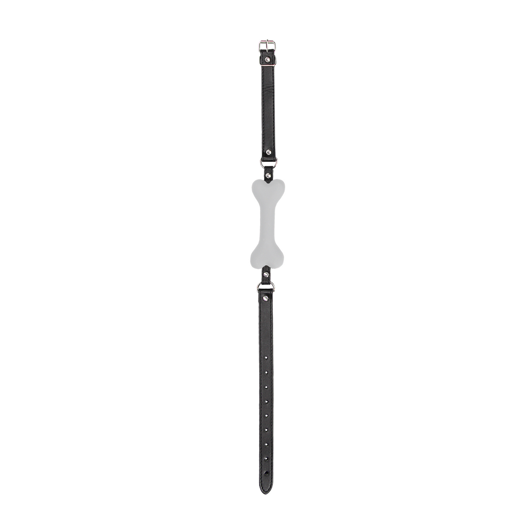 Knochenknebel Silikon Schwarz 62,5 cm