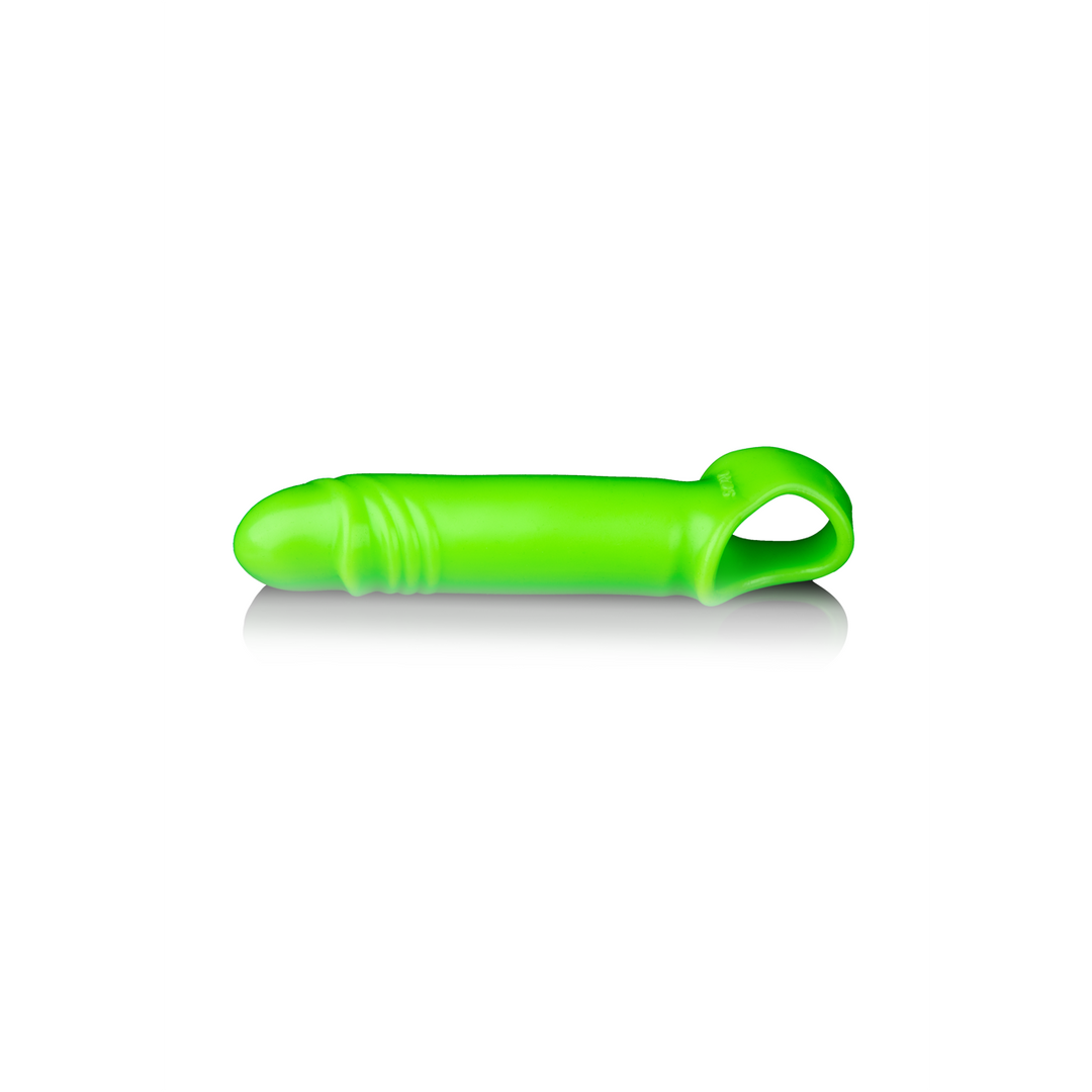 Penishülle glatt dehnbar nachtleuchtend Grün 10 x Ø 2,8 cm