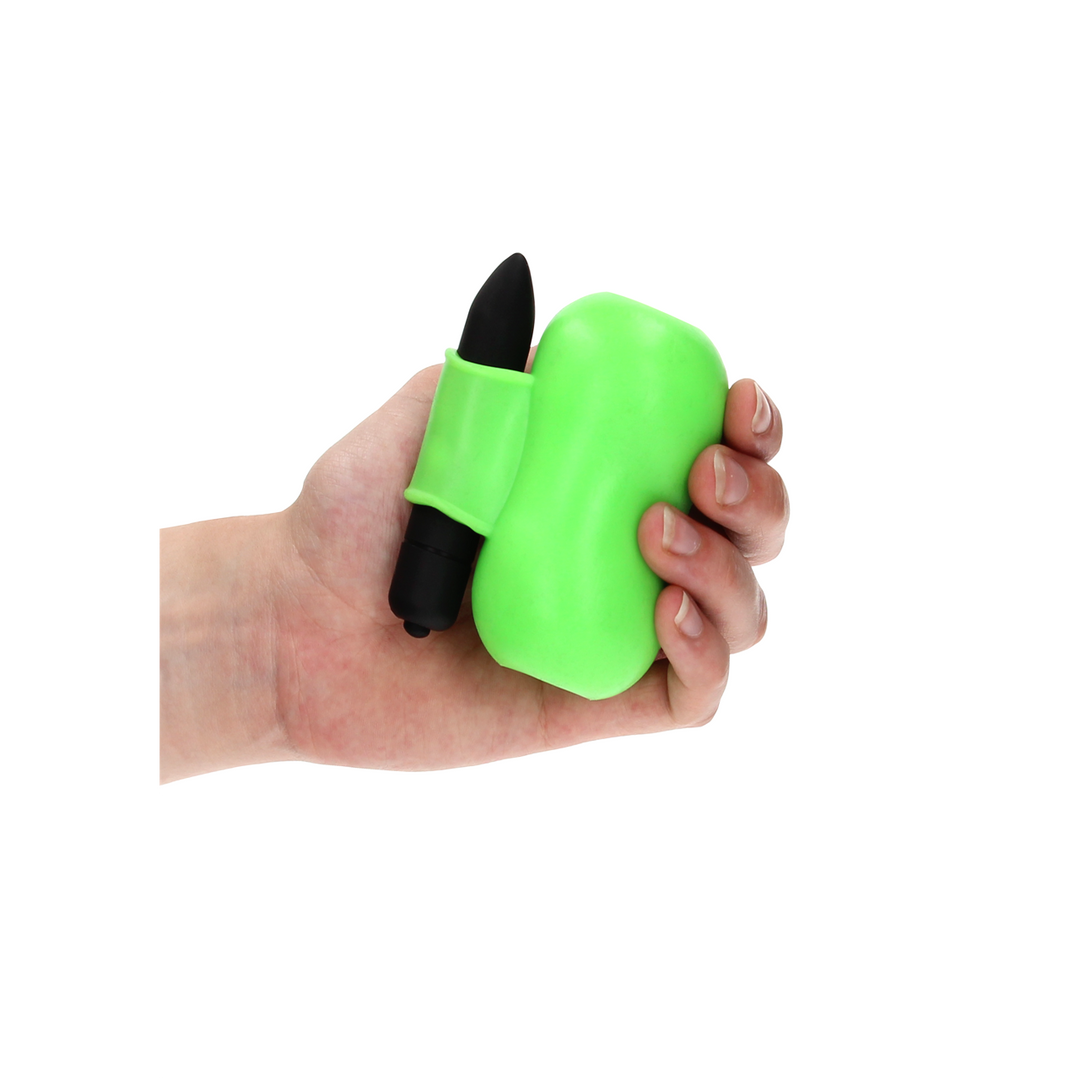 Masturbator mit Vibration nachtleuchtend Grün