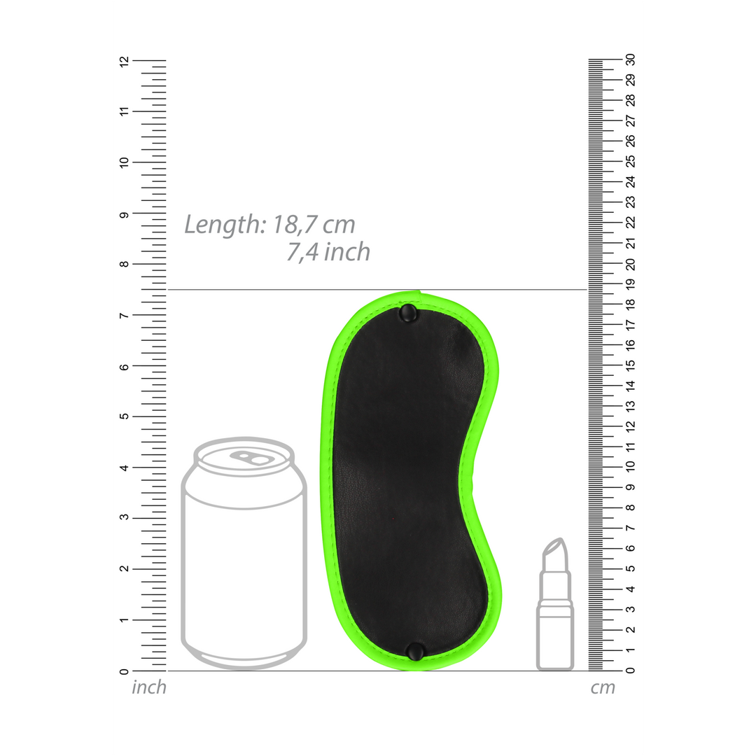Augenmaske nachtleuchtend Grün 52,5 cm