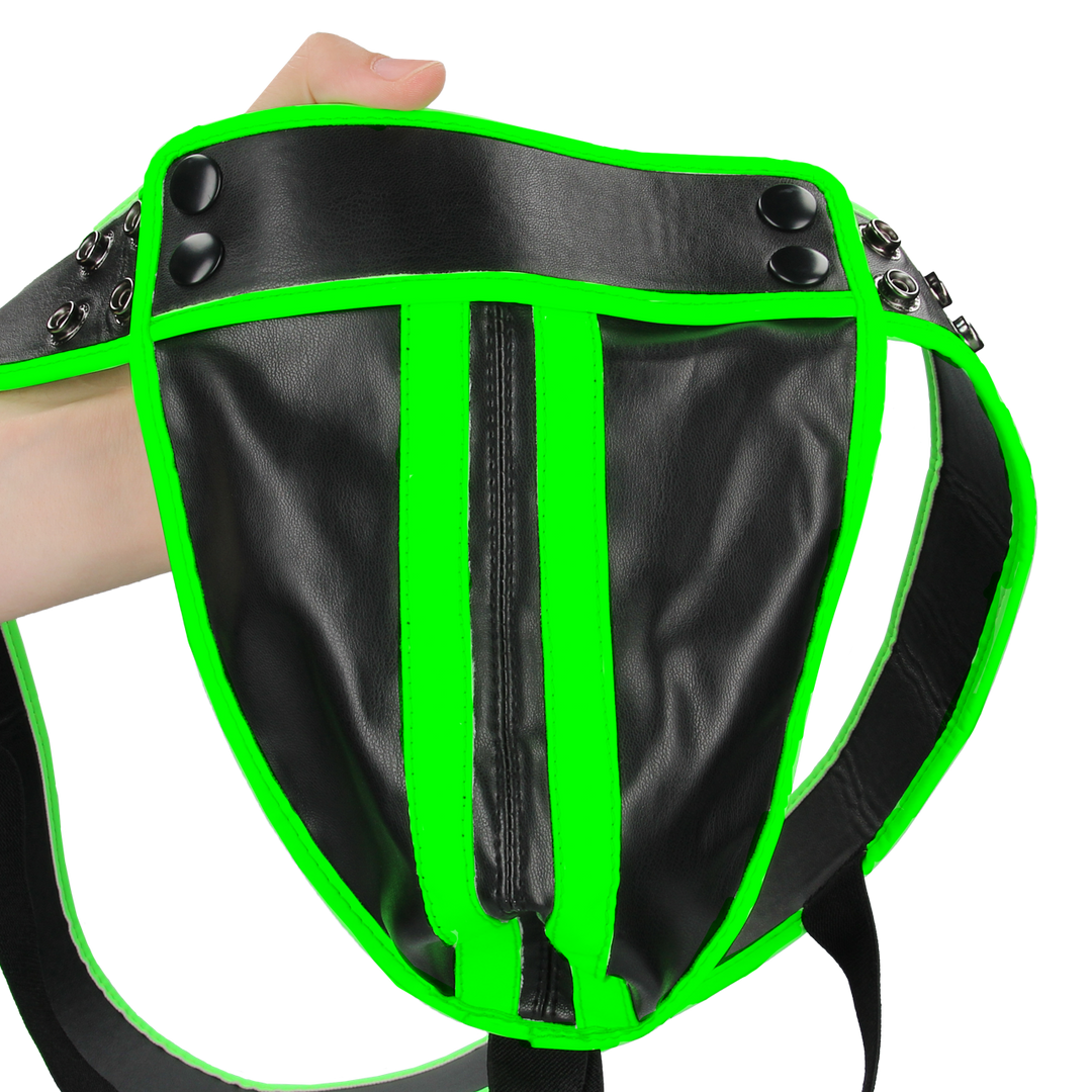Jockstrap gestreift nachtleuchtend Grün