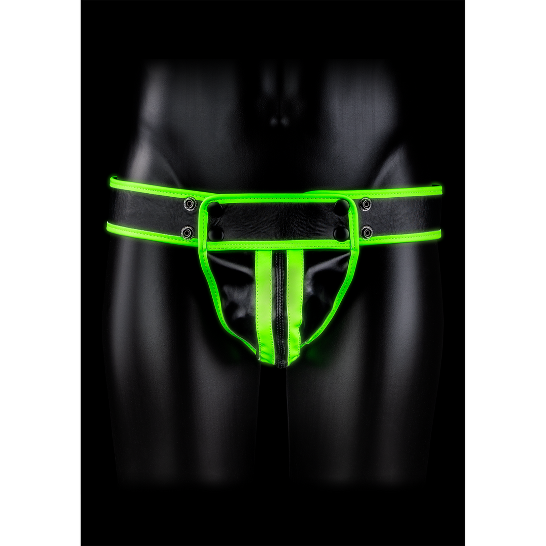 Jockstrap gestreift nachtleuchtend Grün