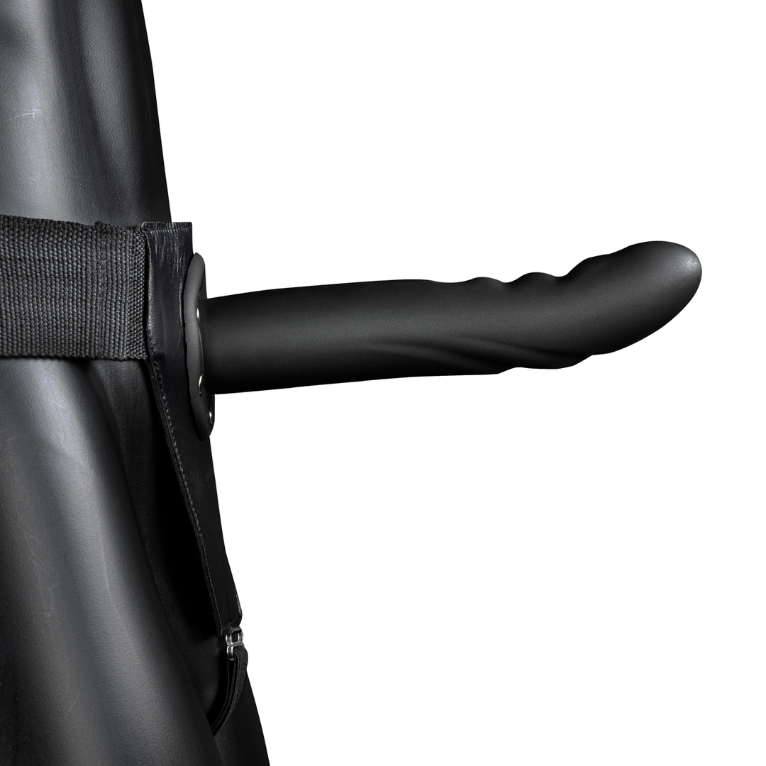 Strap-on hohl gebogen texturiert Schwarz