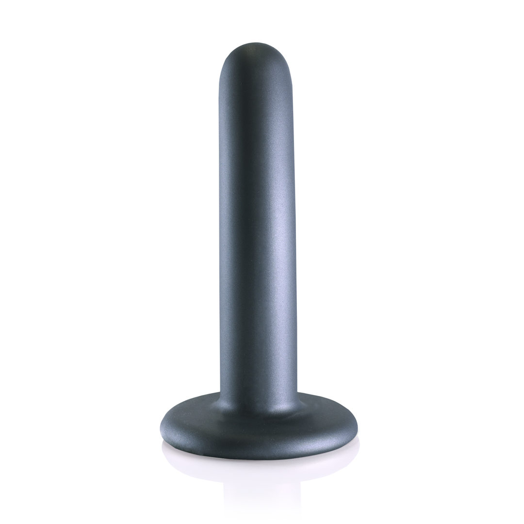 Dildo G-Punkt Silikon glatt Gun Metal