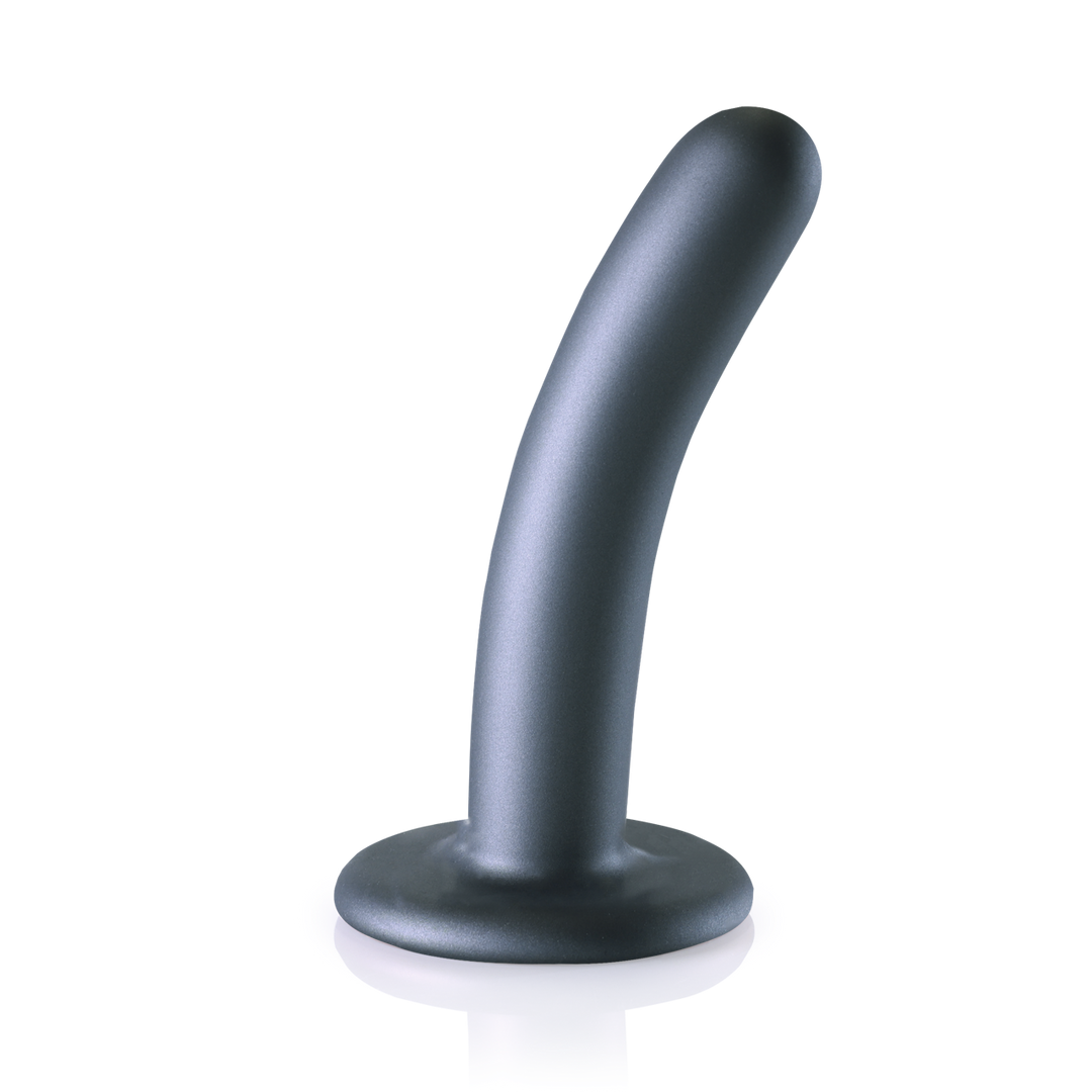 Dildo G-Punkt Silikon glatt Gun Metal