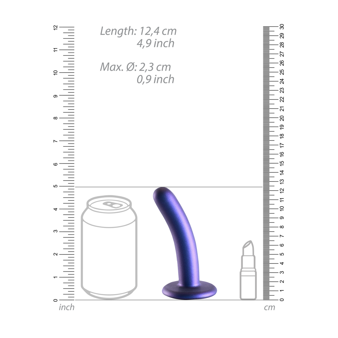 Dildo G-Punkt Silikon glatt Gun Metal