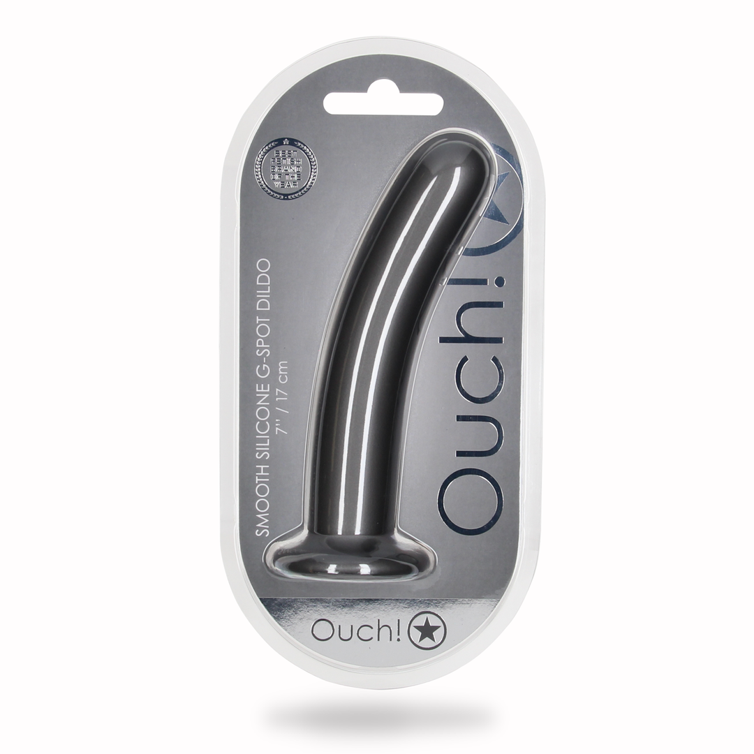 Dildo G-Punkt Silikon glatt Gun Metal Modell 3