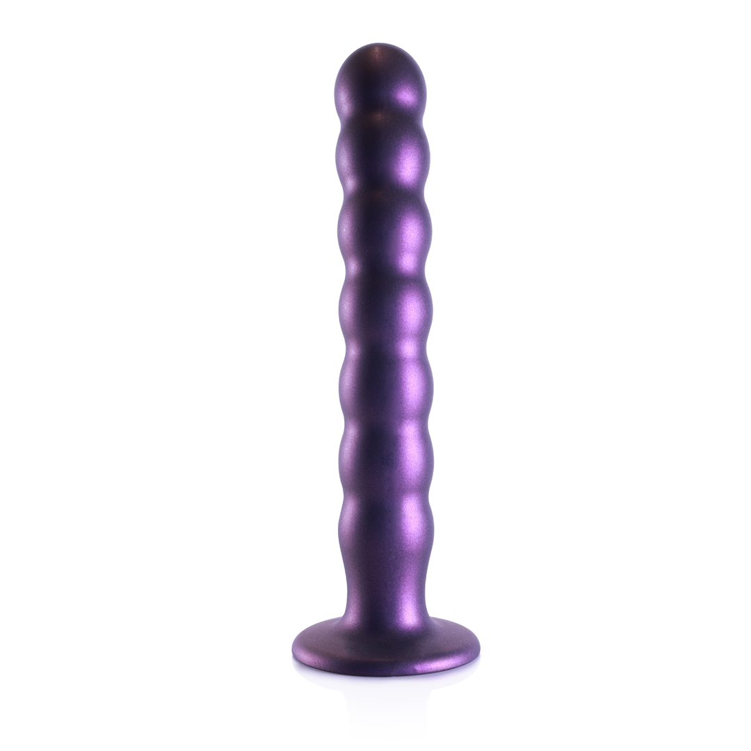Dildo G-Punkt Silikon mit Perlen Gun Metal Modell 2