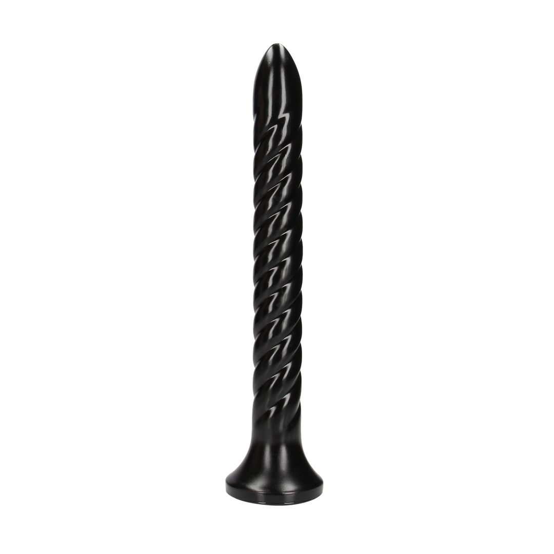 Dildo Anal Snake gedreht Schwarz 30 x Ø 3,6 cm
