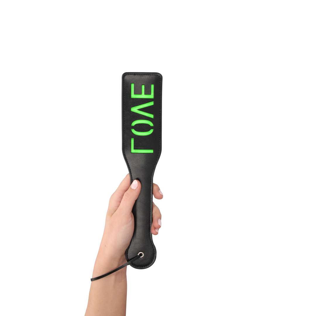 Paddle Love nachtleuchtend Neon Gelbgrün 32,2 cm