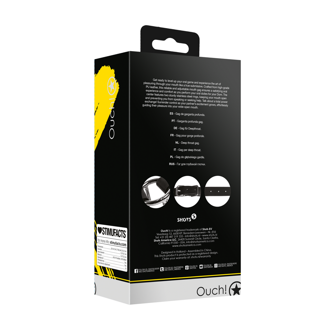 Knebel Deep Throat Schwarz 66,4 x Ø 4,7 cm