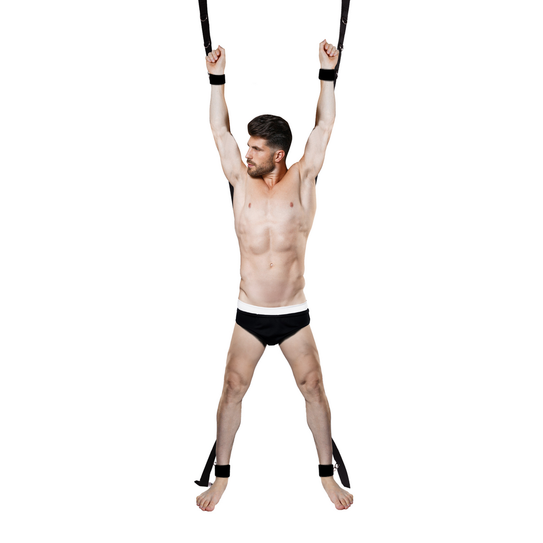 Türkreuz Ouch für Bondage Schwarz 266 cm – Ansicht 5
